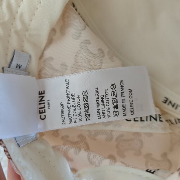 CELINE Women\'s Cream and Tan Hat main image 6